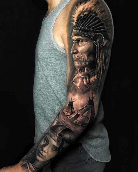 native american shoulder tattoo